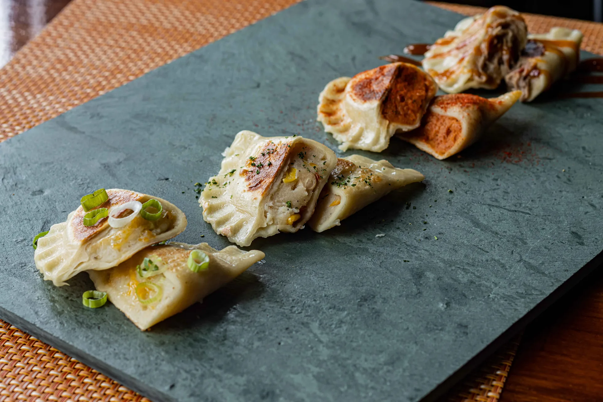 An assortment of house-made pierogi